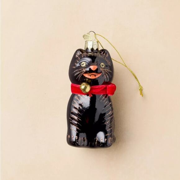 JOHN DERIAN Black Scaredy Cat Glass Christmas Halloween Ornament Target 2025 - Picture 2 of 6